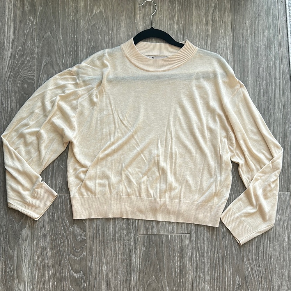 Cream Zara sweater top